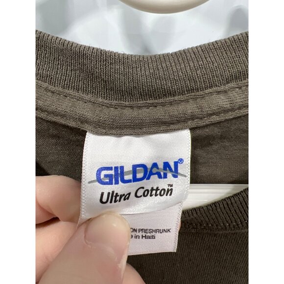 Gildan Brantley Gilbert 2013 Tour T Shirt Mens XL Short Sleeve Graphic Tee Olive - Picture 4 of 7